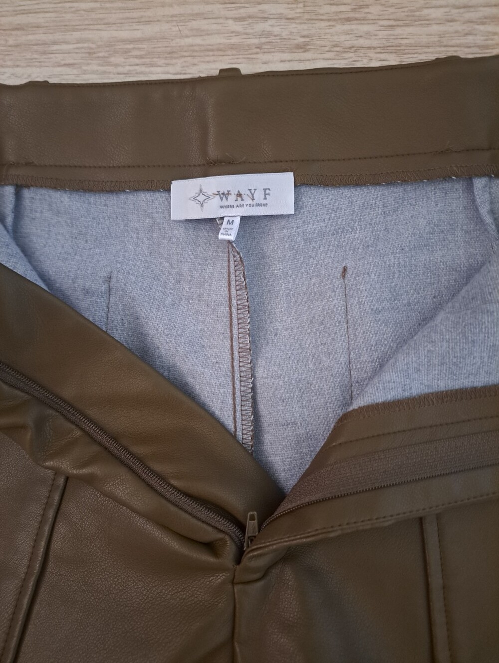 WAYF women  Olive Cargo Pants - Wide Leg Utility Style - Picture 6 of 8
